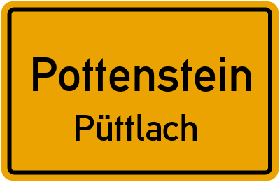 Ortsschild Pottenstein Püttlach