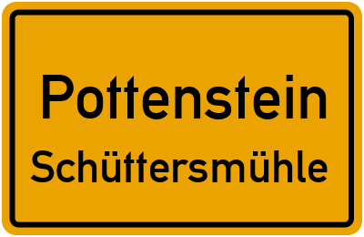 Straßenverzeichnis Pottenstein Schüttersmühle