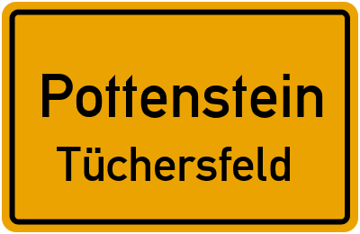 Ortsschild Pottenstein Tüchersfeld