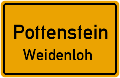 Straßenverzeichnis Pottenstein Weidenloh