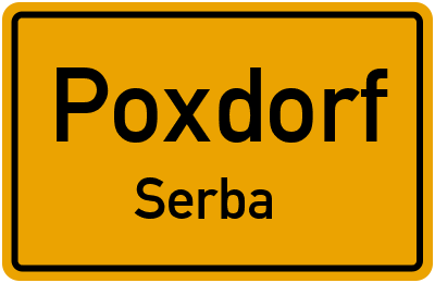 Straßenverzeichnis Poxdorf Serba