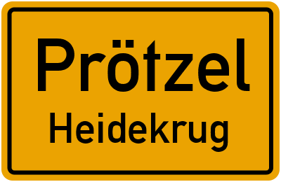 Straßenverzeichnis Prötzel Heidekrug
