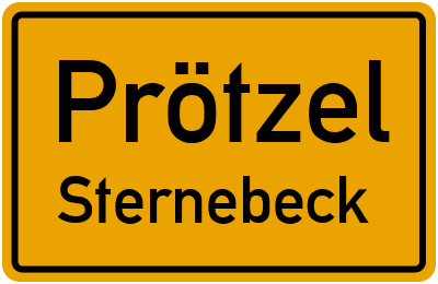Straßenverzeichnis Prötzel Sternebeck