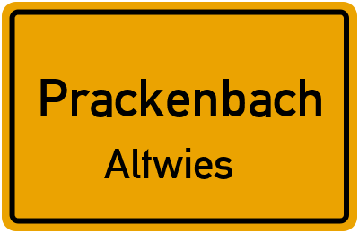 Ortsschild Prackenbach Altwies