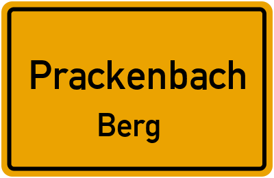 Ortsschild Prackenbach Berg