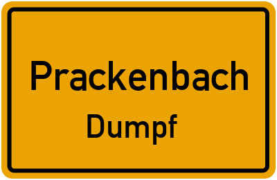 Ortsschild Prackenbach Dumpf