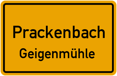 Straßenverzeichnis Prackenbach Geigenmühle