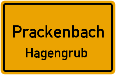Ortsschild Prackenbach Hagengrub