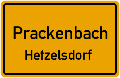 Ortsschild Prackenbach Hetzelsdorf
