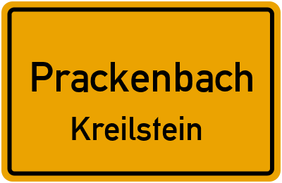 Ortsschild Prackenbach Kreilstein