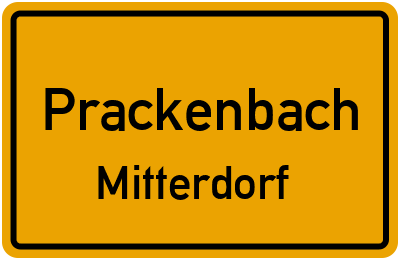 Ortsschild Prackenbach Mitterdorf
