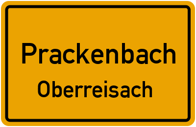 Ortsschild Prackenbach Oberreisach