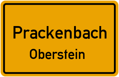 Ortsschild Prackenbach Oberstein