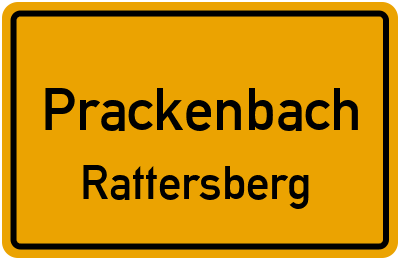 Ortsschild Prackenbach Rattersberg