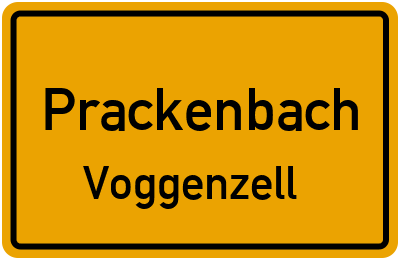 Ortsschild Prackenbach Voggenzell