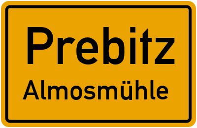 Straßenverzeichnis Prebitz Almosmühle