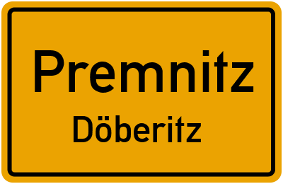 Ortsschild Premnitz Döberitz