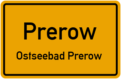 Ortsschild Prerow Ostseebad Prerow