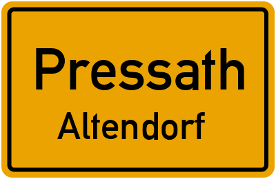 Straßenverzeichnis Pressath Altendorf