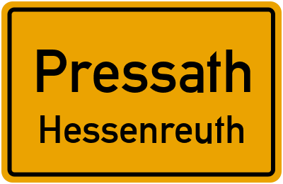 Straßenverzeichnis Pressath Hessenreuth