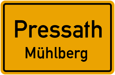 Straßenverzeichnis Pressath Mühlberg