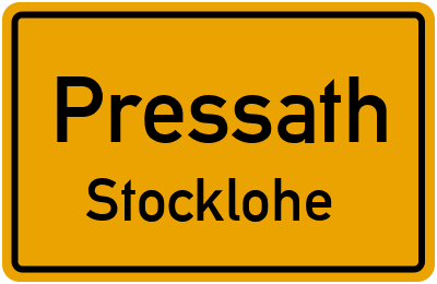 Straßenverzeichnis Pressath Stocklohe
