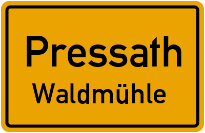 Straßenverzeichnis Pressath Waldmühle