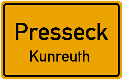 Straßenverzeichnis Presseck Kunreuth