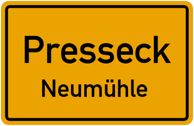 Straßenverzeichnis Presseck Neumühle