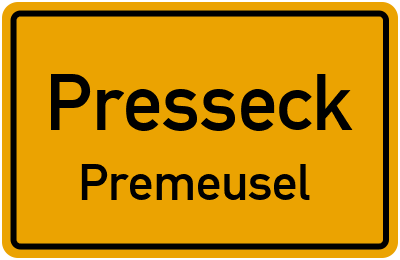 Straßenverzeichnis Presseck Premeusel