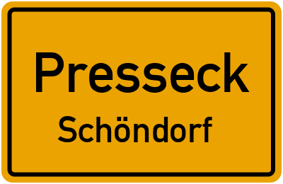 Straßenverzeichnis Presseck Schöndorf