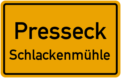 Straßenverzeichnis Presseck Schlackenmühle