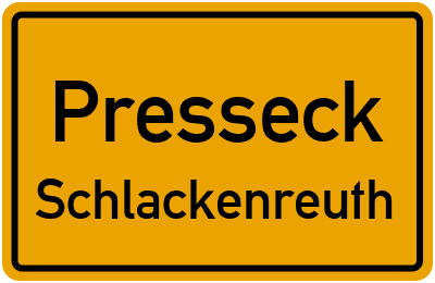 Straßenverzeichnis Presseck Schlackenreuth