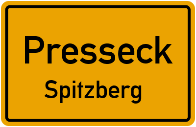 Ortsschild Presseck Spitzberg