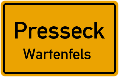 Straßenverzeichnis Presseck Wartenfels