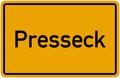 Ortsschild von Markt Presseck in Bayern