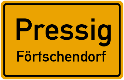 Ortsschild Pressig Förtschendorf