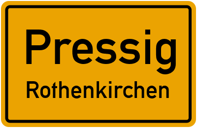 Ortsschild Pressig Rothenkirchen