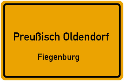 Straßenverzeichnis Preußisch Oldendorf Fiegenburg