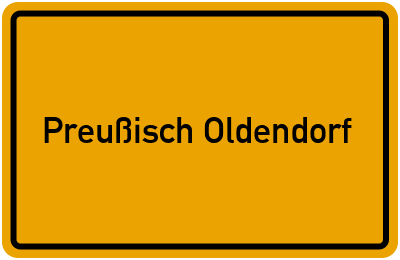 Ortsschild von Stadt Preußisch Oldendorf in Nordrhein-Westfalen