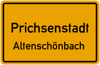 Straßenverzeichnis Prichsenstadt Altenschönbach
