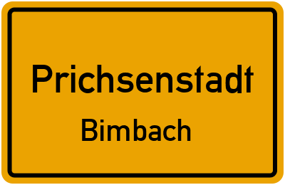 Straßenverzeichnis Prichsenstadt Bimbach