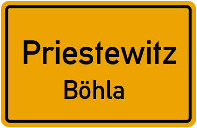 Straßenverzeichnis Priestewitz Böhla