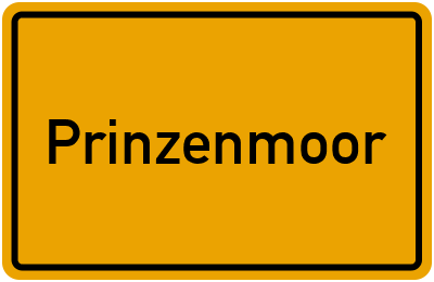 Ortsschild von Gemeinde Prinzenmoor in Schleswig-Holstein