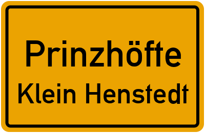 Straßenverzeichnis Prinzhöfte Klein Henstedt