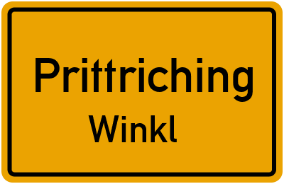 Ortsschild Prittriching Winkl