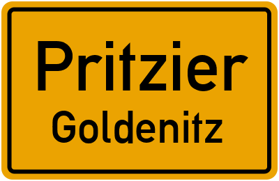 Straßenverzeichnis Pritzier Goldenitz