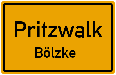Straßenverzeichnis Pritzwalk Bölzke