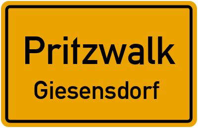 Straßenverzeichnis Pritzwalk Giesensdorf
