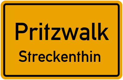 Straßenverzeichnis Pritzwalk Streckenthin
